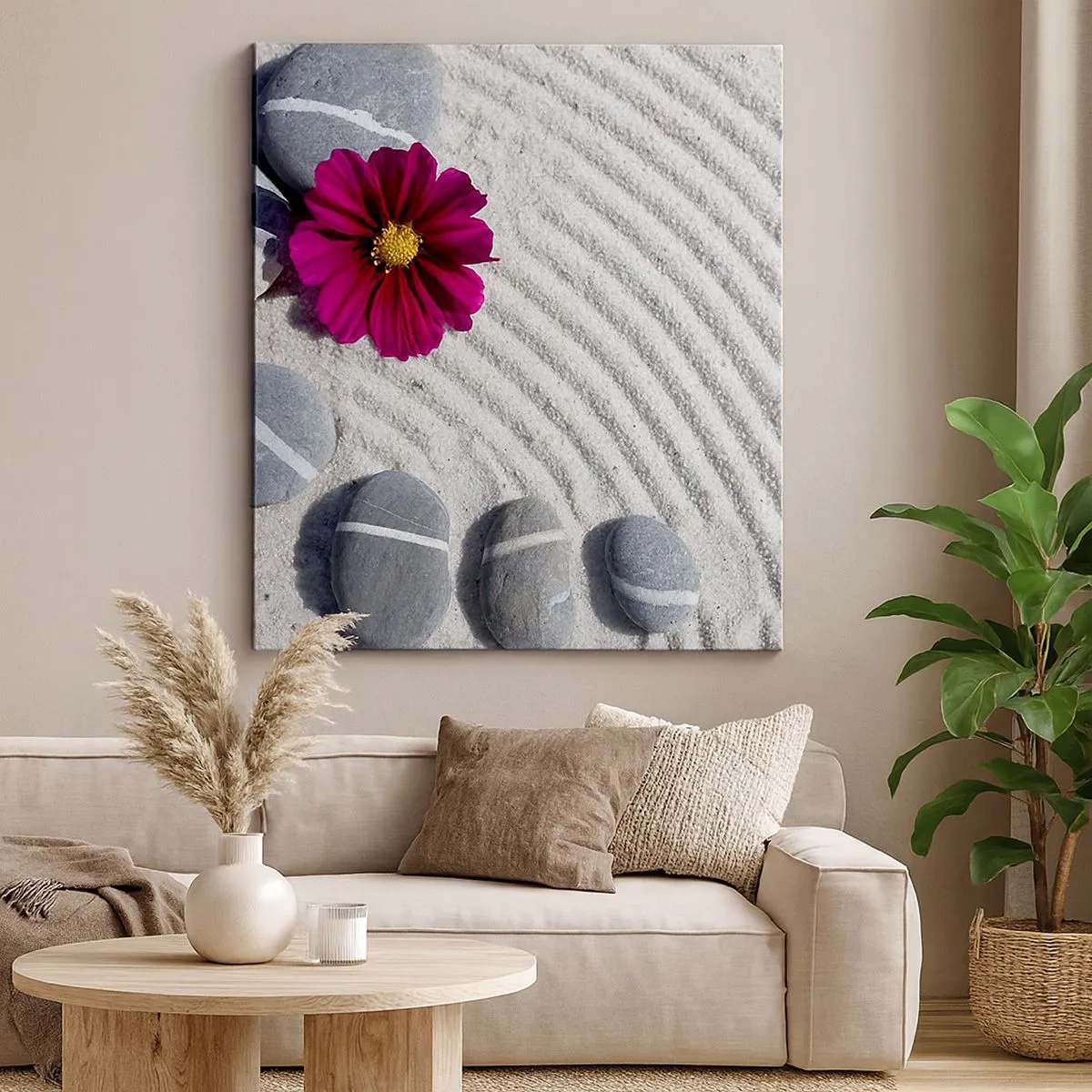 Tablou pe pânză - Energia și liniștea cercului magic al naturii - 30x30 cm