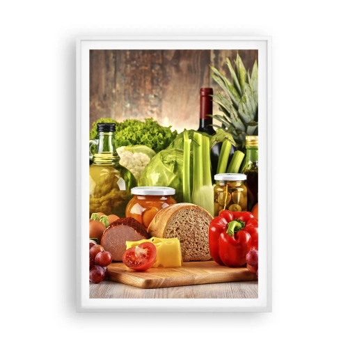 Poster în ramă albă - Afumate, prăjite, marinate - 70x100 cm