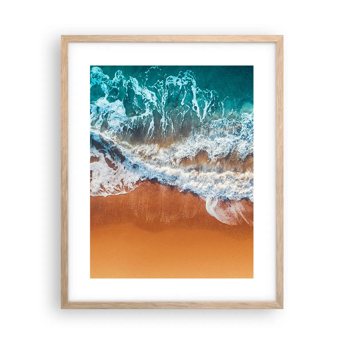 Poster în ramă de stejar deschis - Întotdeauna în tandem - 40x50 cm