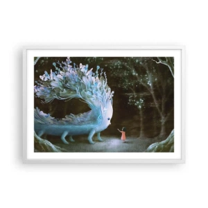Poster în ramă albă - Întâlnire fantastică - 70x50 cm
