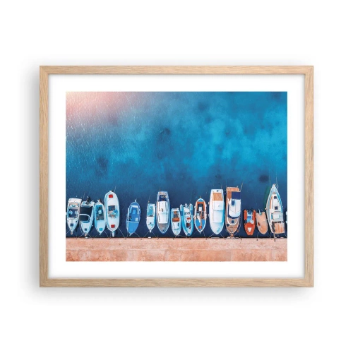 Poster în ramă de stejar deschis - Aliniere - 50x40 cm