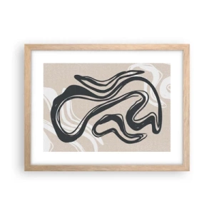 Poster în ramă de stejar deschis - Expresie multiplicată - 40x30 cm