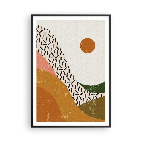 Poster în ramă neagră - Abstracție solară - 70x100 cm