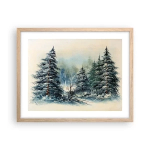 Poster în ramă de stejar deschis - Gata pentru Crăciun - 50x40 cm