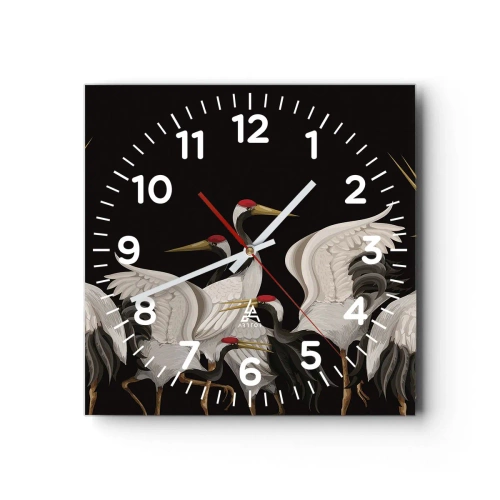 Ceas de perete - Ceas pe sticlă - Problemele importante ale păsărilor - 40x40 cm