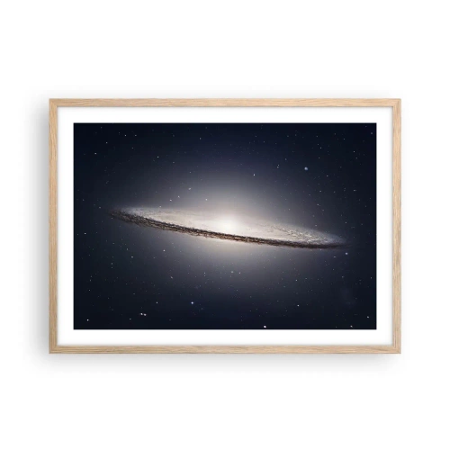 Poster în ramă de stejar deschis - Cu mult timp în urmă, într-o galaxie foarte, foarte îndepărtată... - 70x50 cm