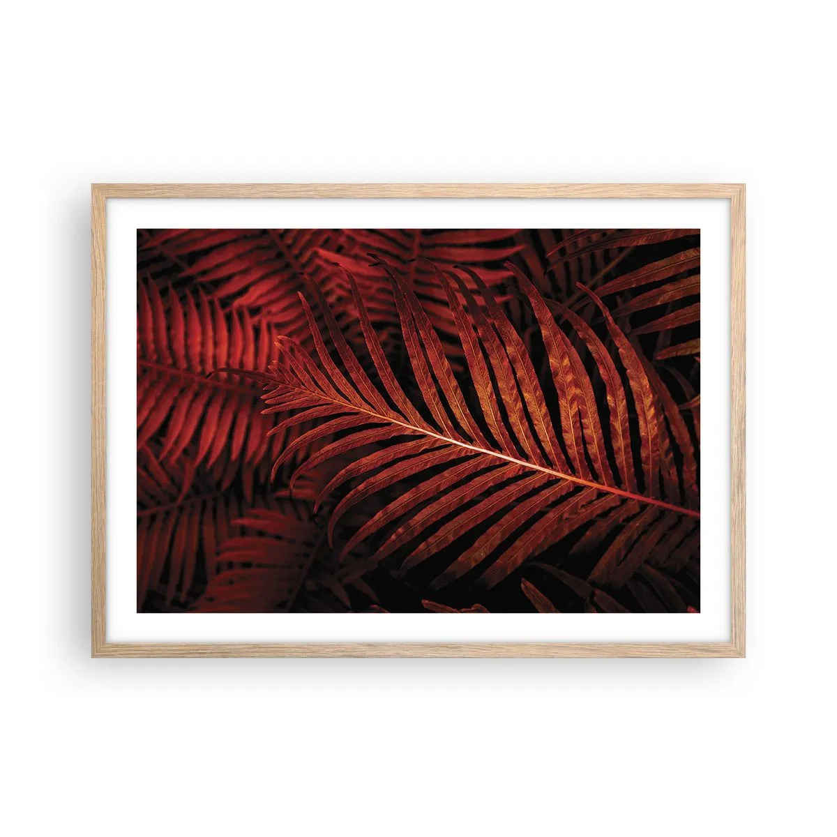 Poster în ramă de stejar deschis - Ardoarea vieții - 70x50 cm