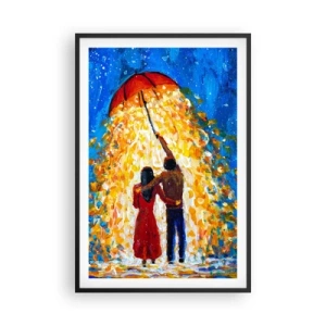 Poster în ramă neagră - Magia unei seri ploioase? - 61x91 cm