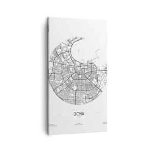 Tablou pe pânză - Anatomia orașului Doha - 45x80 cm