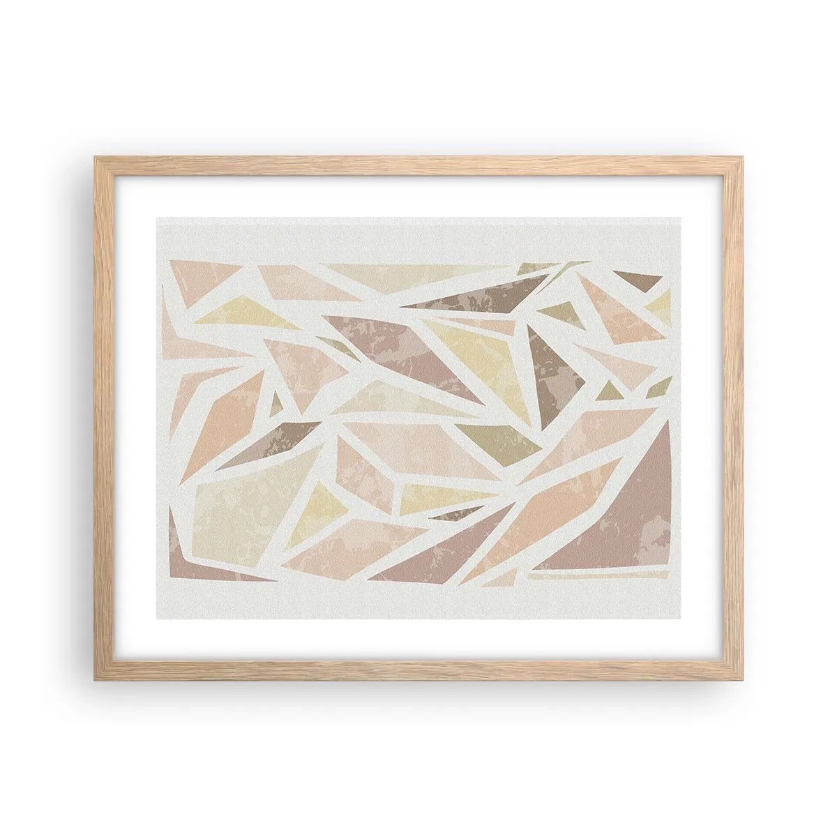 Poster în ramă de stejar deschis - Compoziție de vitralii - 50x40 cm