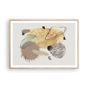 Poster în ramă de stejar deschis - Fluiditatea aplicată - 100x70 cm