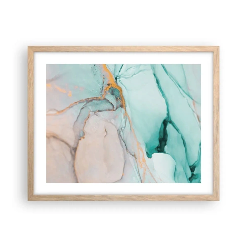 Poster în ramă de stejar deschis - Dansul formelor și al culorilor - 50x40 cm