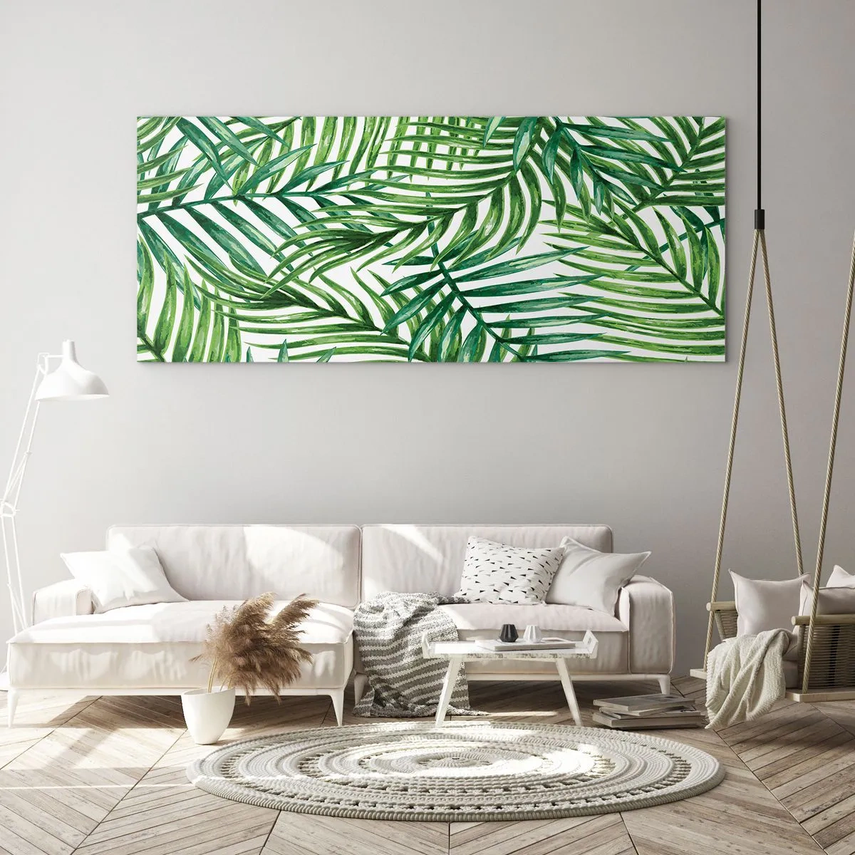 Tablou pe sticlă - Sub bolta verde - 100x40 cm