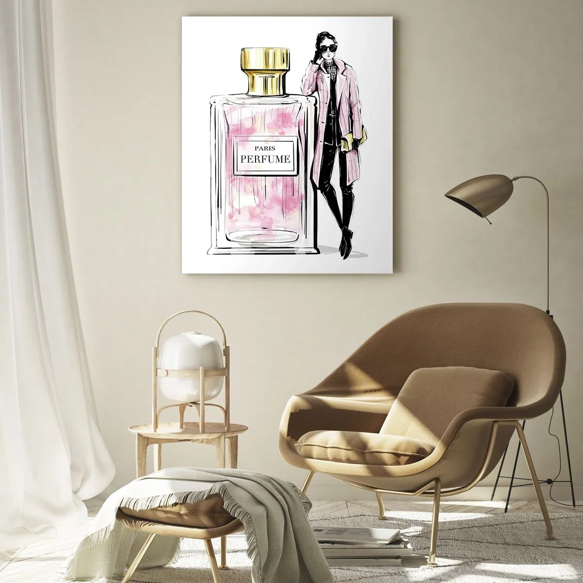 Tablou pe sticlă - Senzualitate pariziană - 50x70 cm