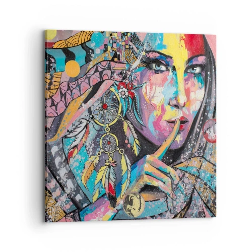 Tablou pe pânză - Taci până când înțelegi - 70x70 cm