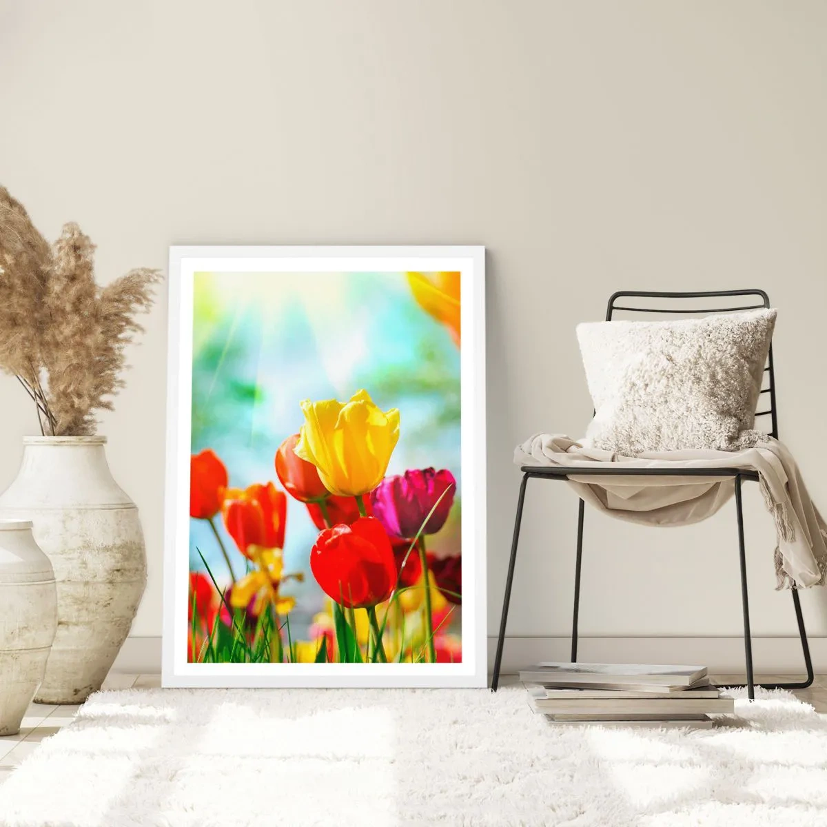 Poster în ramă albă - Toate culorile soarelui - 70x100 cm