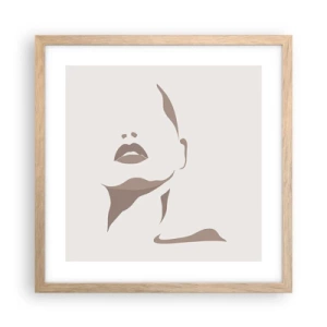 Poster în ramă de stejar deschis - Creată din lumină și umbră - 40x40 cm