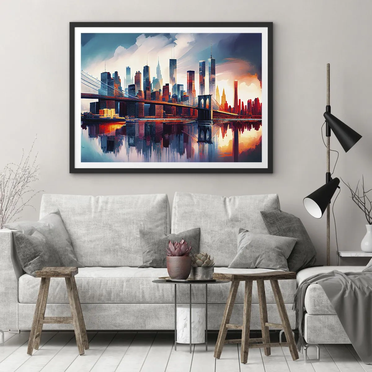 Poster în ramă neagră - New York fenomenal - 100x70 cm