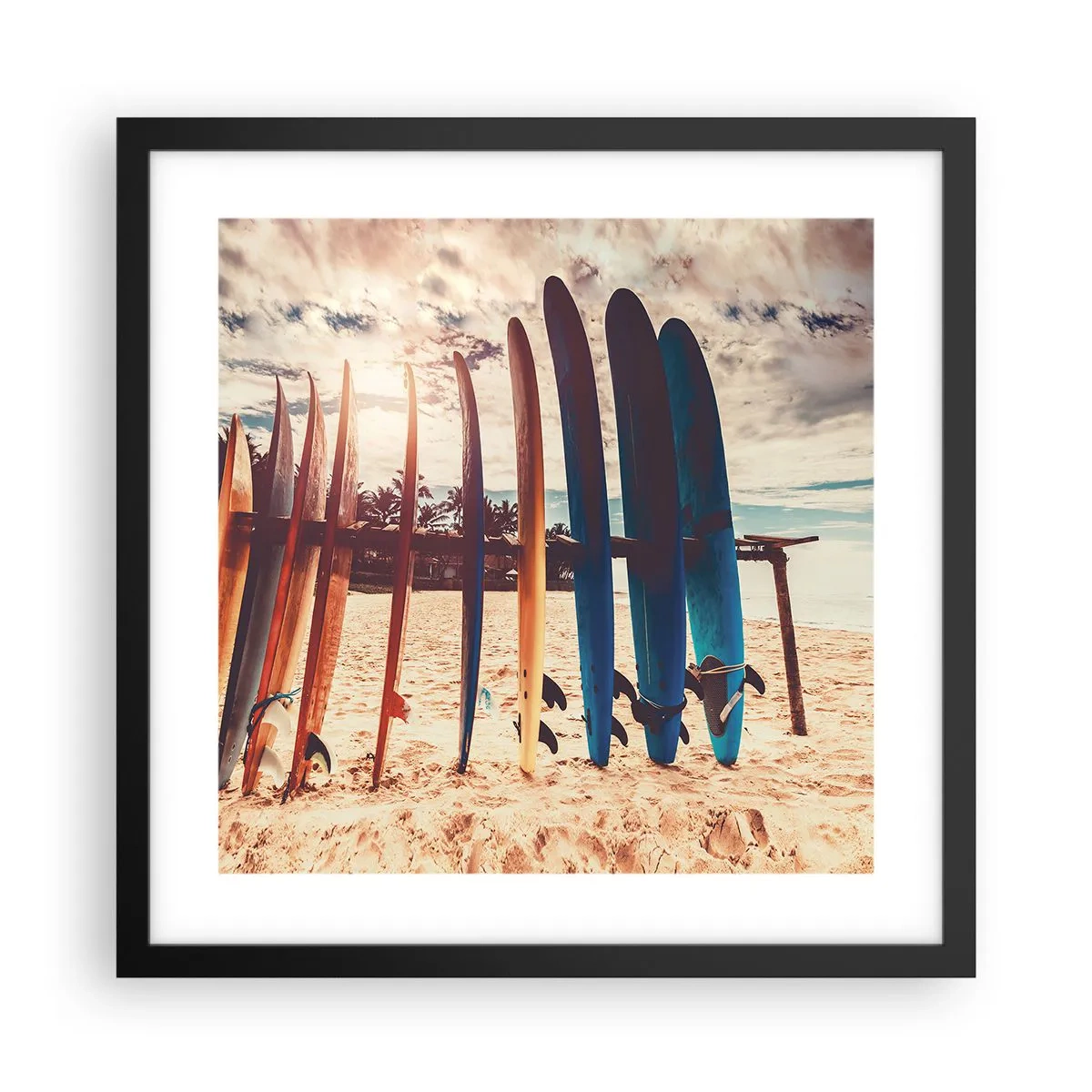 Poster în ramă neagră - Noapte bună, până mâine - 40x40 cm