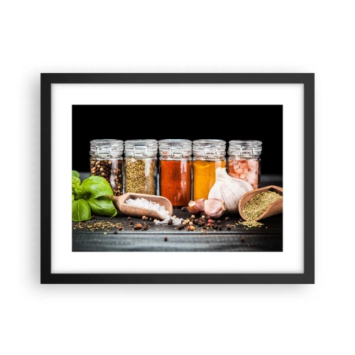 Poster în ramă neagră - Pentru a da un gust vieții - 40x30 cm