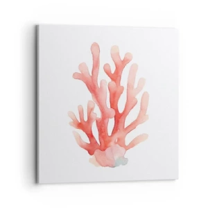 Tablou pe pânză - Culoare de coral - 70x70 cm
