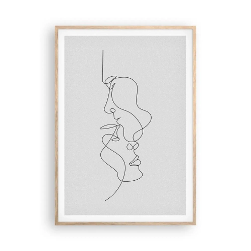 Poster în ramă de stejar deschis - Dorință vorace - 70x100 cm
