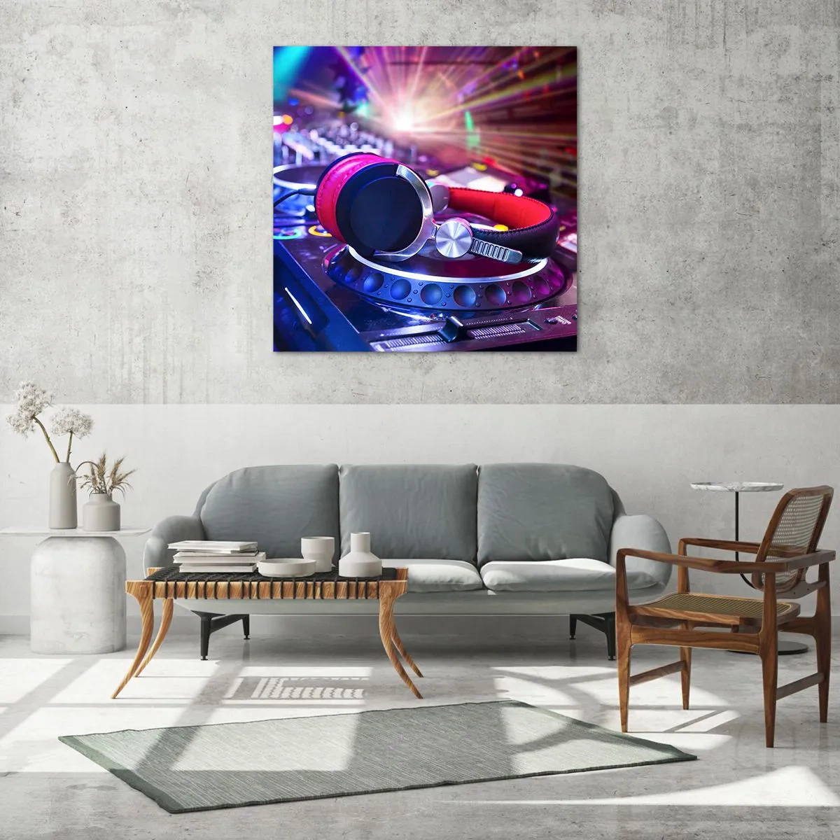 Tablou pe sticlă - Imediat începe distracția - 60x60 cm