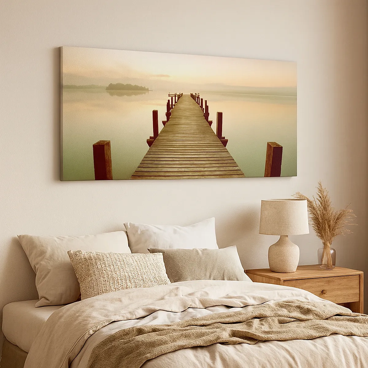 Tablou pe pânză - Înainte de răsărit, zori, lumină - 30x30 cm