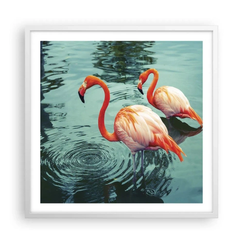 Poster în ramă albă - Suntem bune de revistele de modă - 60x60 cm