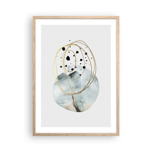 Poster în ramă de stejar deschis - În îmbrățișarea spațiului - 50x70 cm