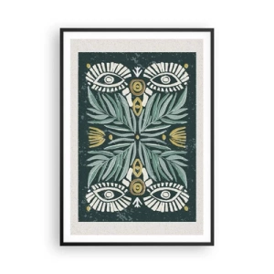 Poster în ramă neagră - Ca un decupaj folcloric - 70x100 cm