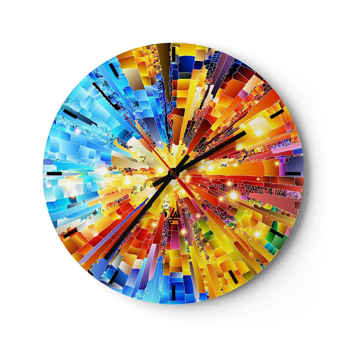 Ceas de perete - Ceas pe sticlă - In medias res - 40x40 cm
