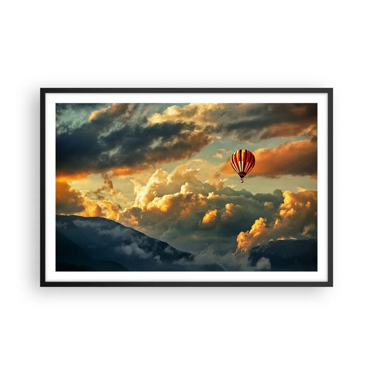 Poster în ramă neagră - Zbor pentru că vreau - 91x61 cm