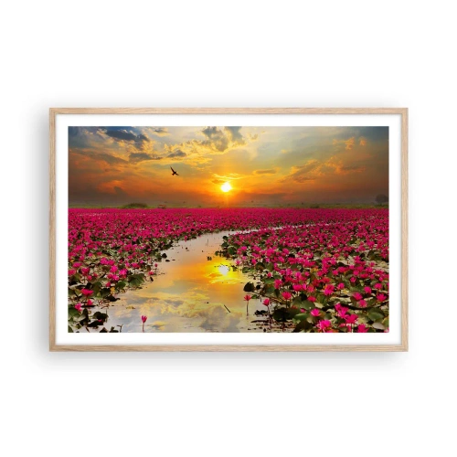 Poster în ramă de stejar deschis - Viața secretă a lacului - 91x61 cm