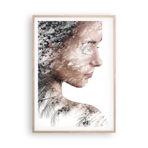 Poster în ramă de stejar deschis - Spiritul pădurii - 70x100 cm