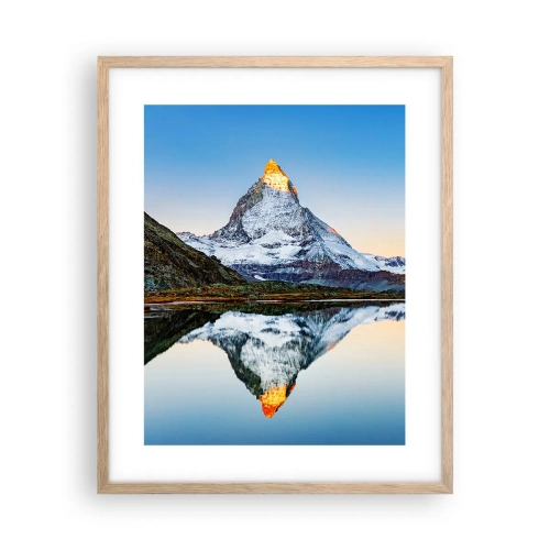 Poster în ramă de stejar deschis - Două lumi - 40x50 cm