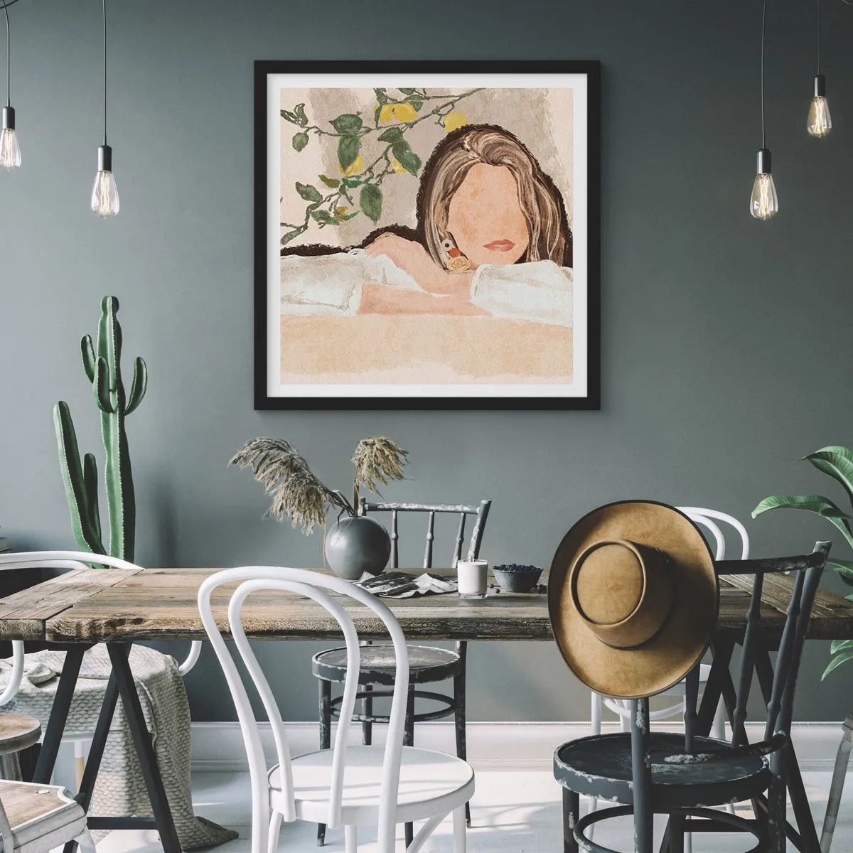 Poster în ramă neagră - Frumusețea sudului - 60x60 cm