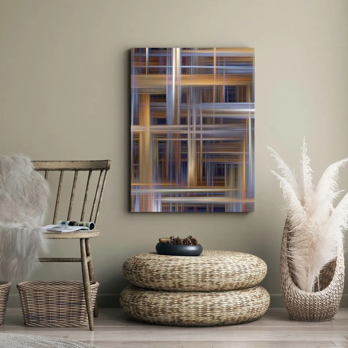 Tablou pe pânză - Țesut din lumină - 55x100 cm