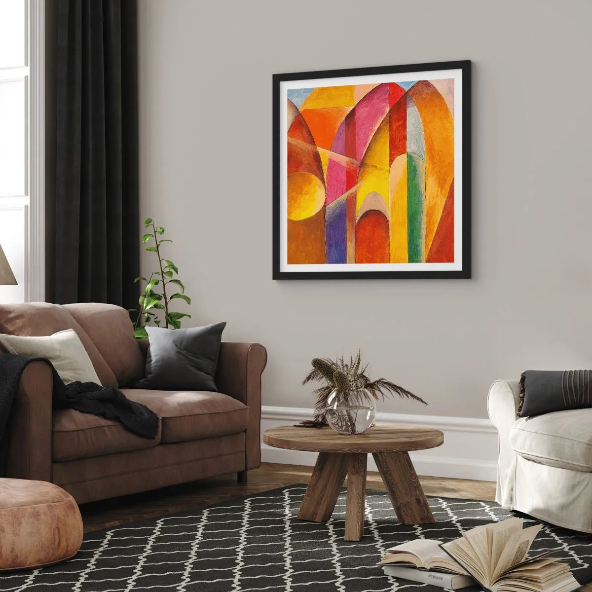 Poster în ramă neagră - Catedrala Soarelui - 30x30 cm