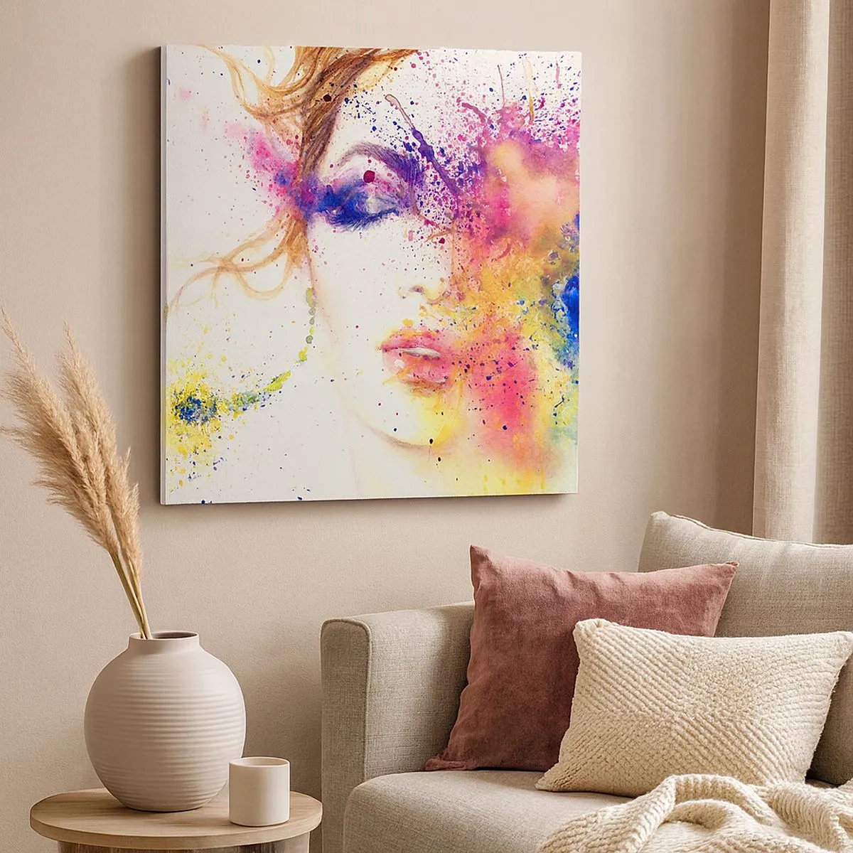 Tablou pe pânză - Amețeala curcubeului - 30x30 cm