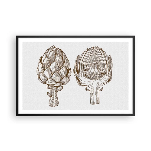 Poster în ramă neagră - Lecție de anatomie - 91x61 cm