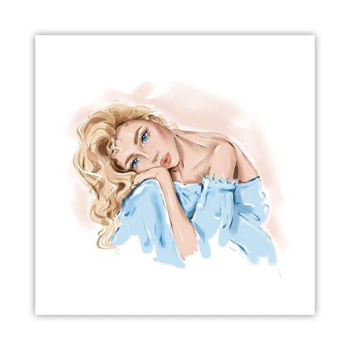 Poster - Scufundată în vis albastru - 40x40 cm