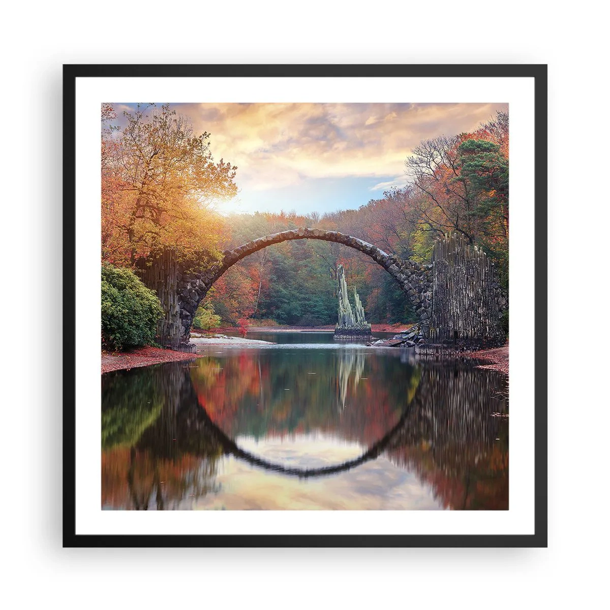 Poster în ramă neagră - De cealaltă parte a oglinzii - 60x60 cm