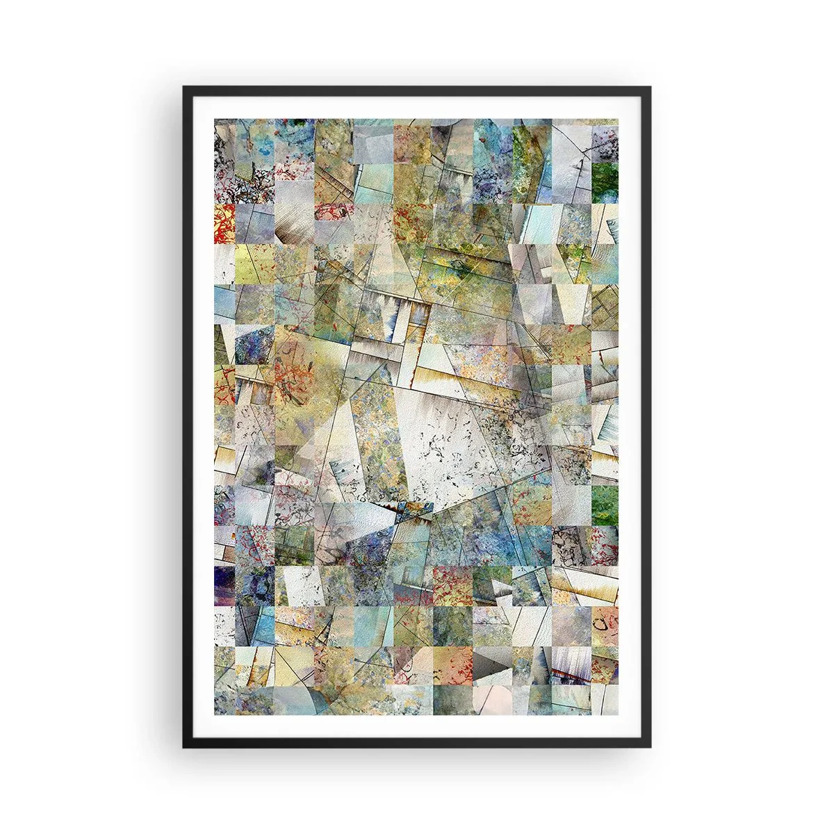 Poster în ramă neagră - Remaniere geometrică - 70x100 cm