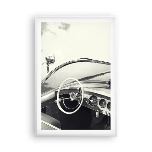 Poster în ramă albă - E timpul pentru cei bogați - 61x91 cm