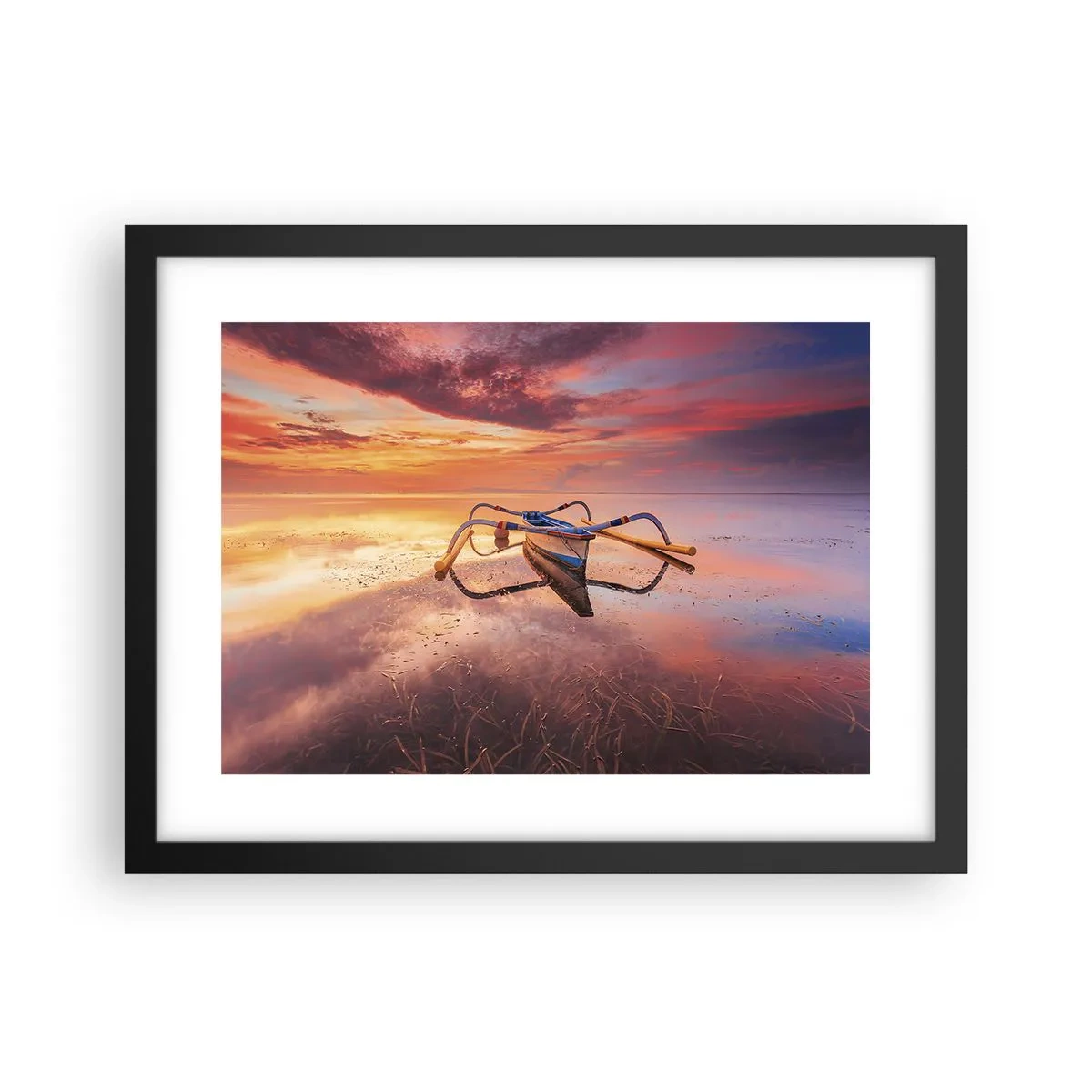 Poster în ramă neagră - Liniștea unei seri tropicale - 40x30 cm