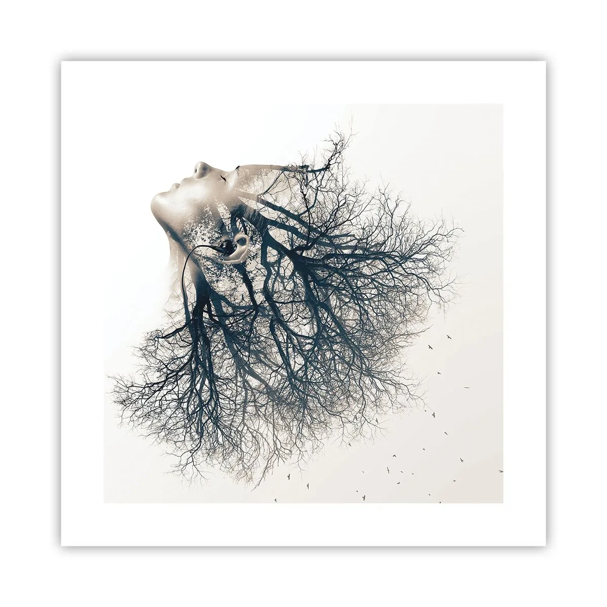 Poster - Ascultând șoapta copacului - 40x40 cm