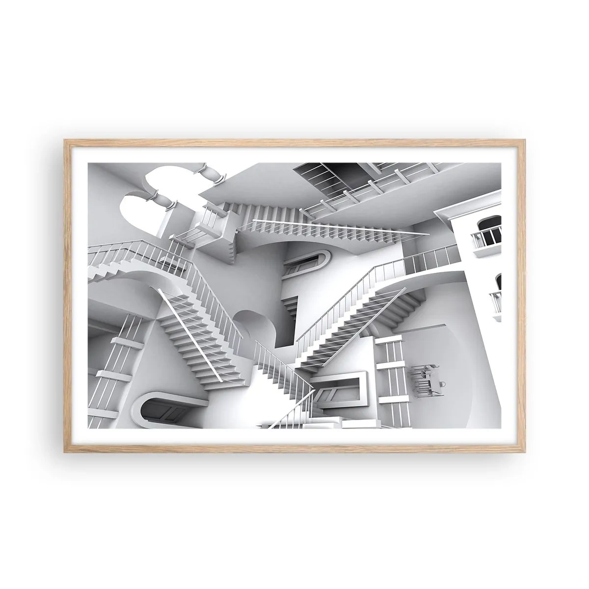 Poster în ramă de stejar deschis - Paradoxurile spațiului - 91x61 cm