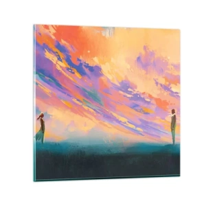 Tablou pe sticlă - Puterea de atracție - 30x30 cm