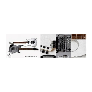 Mostră tapet Premium Canvas - Armonie de forme - Muzică, Chitara electrica, Un instrument muzical - 100x30 cm